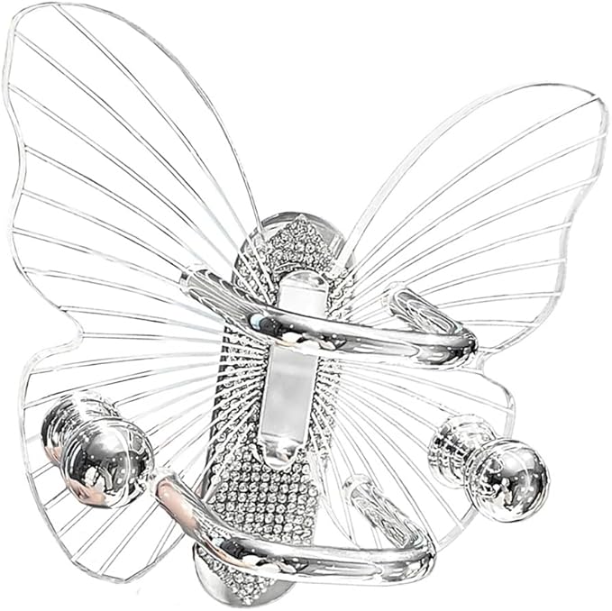Multipurpose Sturdy Acrylic Butterfly Combs Holder Space Saving Wall Shelf for Bathroom Accessories Home Organization