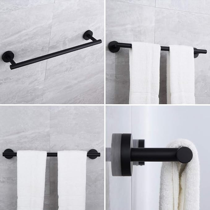 Matte Black 18-Inch Hand Towel Bar SUS 304 Stainless Steel Towel Rack Holder for Bathroom Wall Mount …