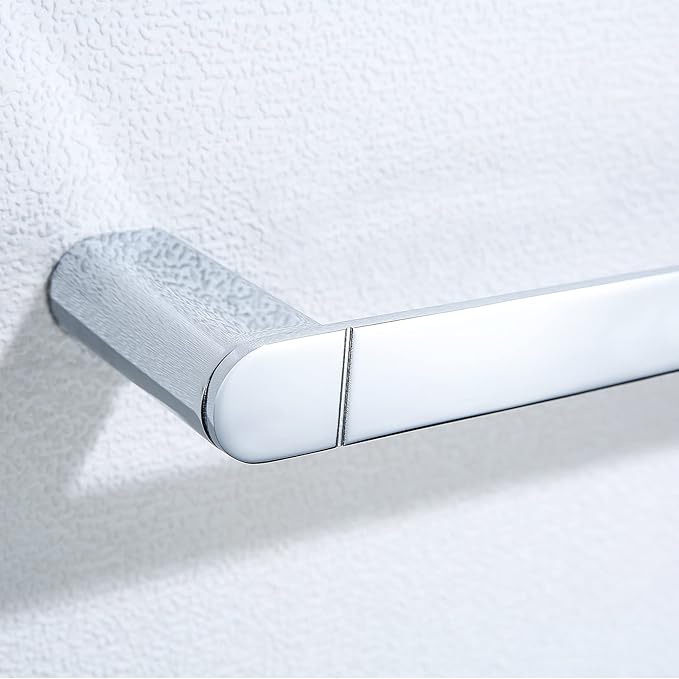 RANDOM 12 inch Towel Bar Polished Chrome Hand Towel Holder Bathroom Hardware Accessories Towel Rack for Bathroom Kitchen SUS304 Stainless Steel Towel Rod Modern Hotel Style Wall-Mounted.96026-2-12C