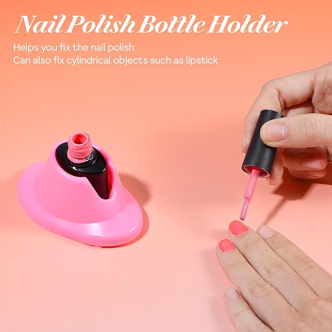 YUXIANLB Soft Rubber Nail Polish Bottle Holder Spill-Proof Bottle Stand Anti-Spill Storage Rack Display Stand Manicure DisplaysTools Nail Art Supplies for Nails Salon Foot and Hand Care Display Art To