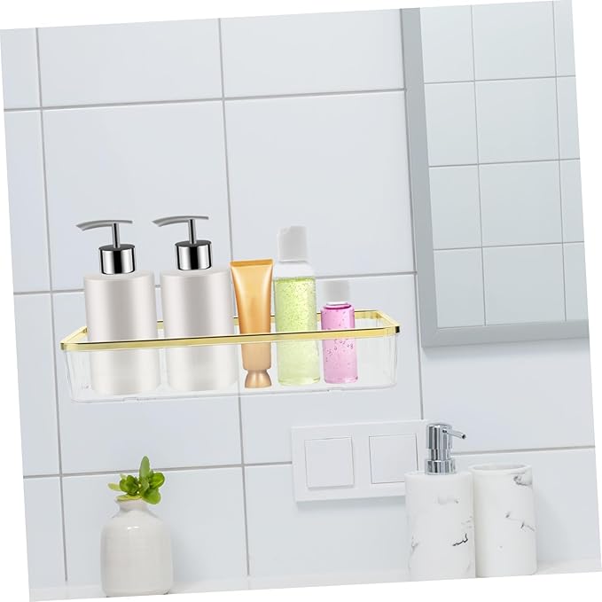 Bathroom Shelving Adhesive Wall Shelves Modern Design Easy Installation Tidy up Your Bathroom