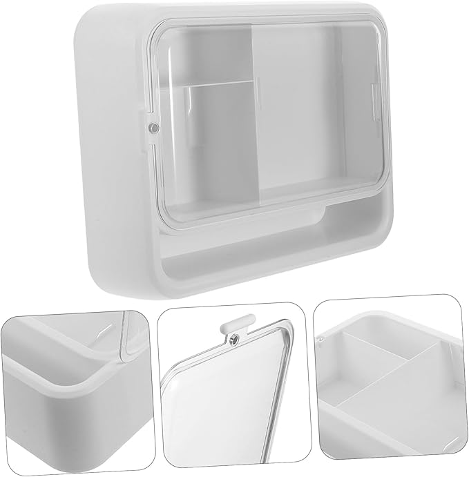 SOLUSTRE Wall Mounted Bathroom Shelf Multi-Layer Storage Organizer for Cosmetics and Essentials Durable White Design for Small Spaces Easy to Install Bathroom Decor Accessory