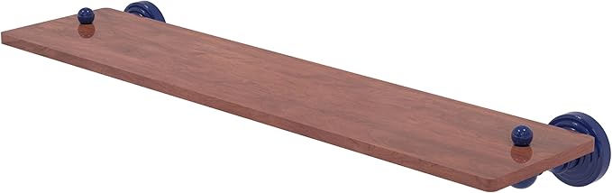 Allied Brass WP-1-22-IRW-MBL Waverly Place Collection 22 Inch Solid IPE Ironwood Shelf, Mediterranean Blue