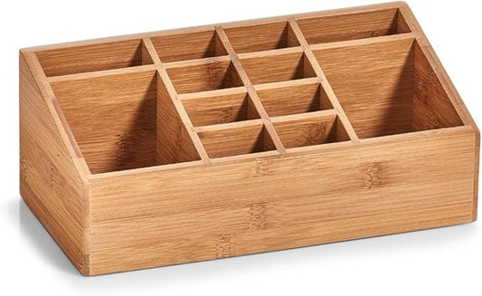 Zeller 25385 Organizer, Wood, Natural, 25.4 x 12 x 10 cm