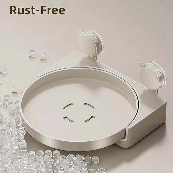Rotating Suction Cup Organizers for Bathroom and Kitchen Easy Mounting Without Drilling or Glues Installs in Seconds Drillless Bathroom Shelf