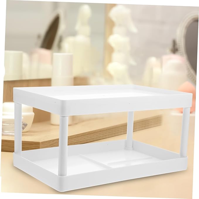 DECHOUS 1pc Bathroom Shelves Countertop Organizer Under Sink Storage Double Space Saving