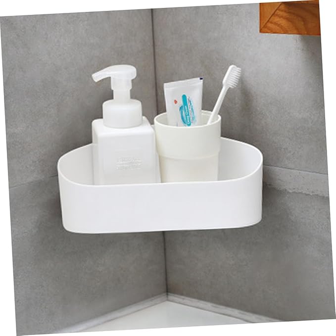 MAGICLULU 2pcs Wall-Mount Storage Rack Simple Draining Shelf for Bathroom Kitchen Organization No Punching Required Stylish Design for Space-Saving Storage