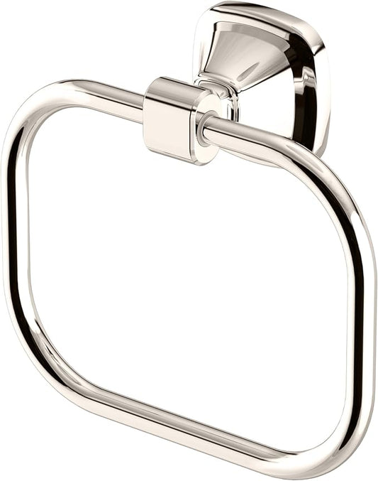 Gatco 5512PN Beverly Towel Ring | Elegant Hand Towel Holder for Bathroom | Luxury Design, Heavy Duty Metal | Polished Nickel Finish
