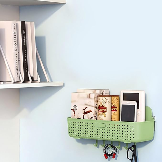 Bathroom Shelf Easy Installation Cosmetic Toiletries Organiser Wall Hanging Storage Rack for Small Spaces Bathroom Countertop Organizer
