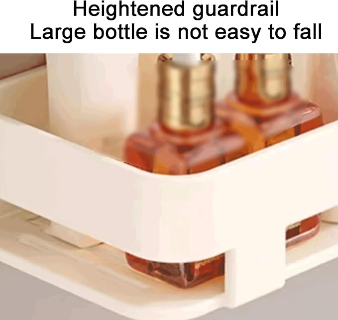 Removable Aluminum Bathroom Shelf Wall Mounted Shelf Suction Cup Removable Bathroom Shelf Widened Bathroom Rack Large Capacity