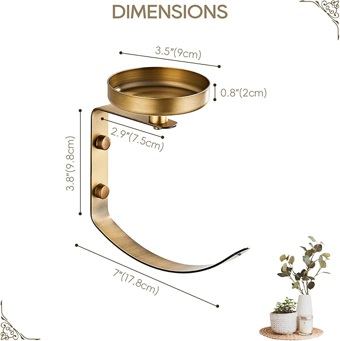 Hand Towel Holder for Bathroom with Vintage Wall Mounted Candle Holder Wall Mounted Towel Hook with Cut Candle Holder for Bathroom Decor and Accessories Antique Style YIGUANXIN