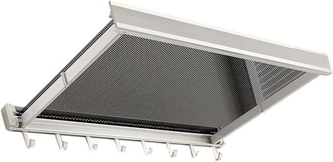 Foldable Bathroom Shelf with Adjustable Length for Clothes and Towels Storage Aluminum Alloy Frame Rack