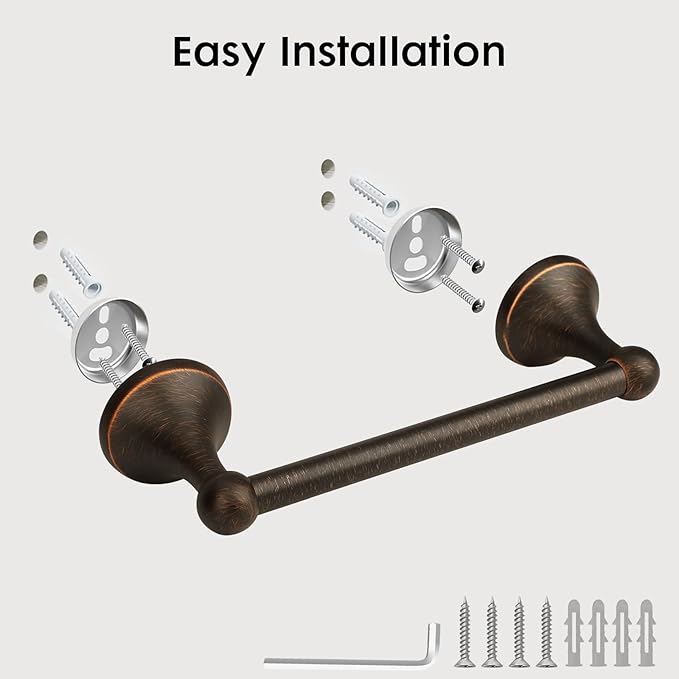 Antique Hand Towel Holder Oil Rubbed Bronze for Bathroom,Towel Bar 9-Inch,Bathroom Accessories Towel Ring, Wall Mounted,Towel Hanger for Bathroom