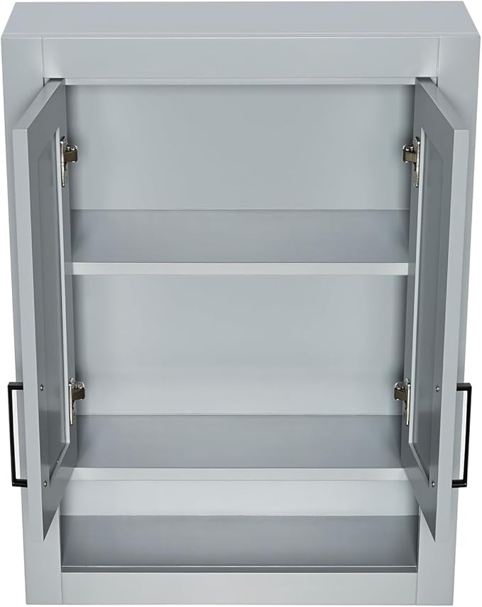ARIEL Bathroom wall Cabinet 31" H x 23.1W x 8" D - Open Shelf - Grey