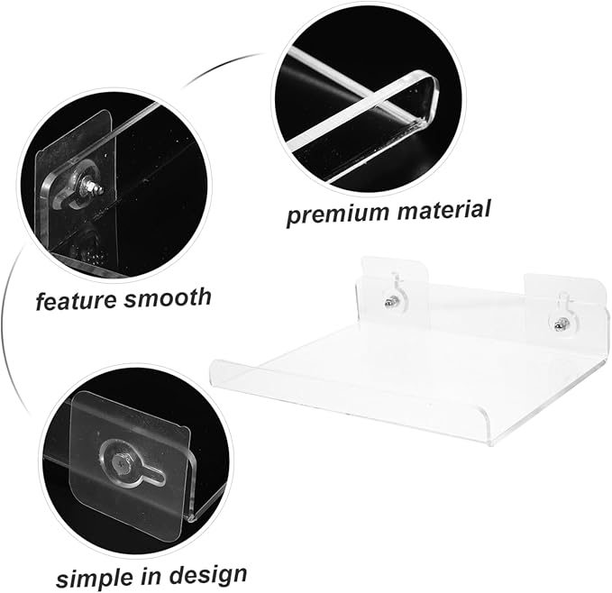 Bathroom Organizer Cabinet Wall Shelf for Bathroom Acrylic Floating Shelf Wall-Mounted Storage Rack