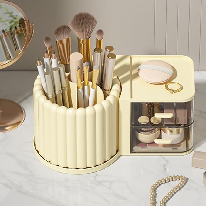 Rotating Pen Holder Makeup Brush Organizer Convenient Cosmetic Brush Holder Cosmetic Desktop Pen Organizer Office Organizer Supply cil