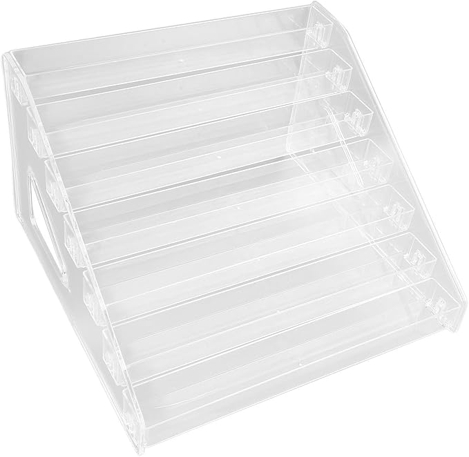 Agatige Nail Polish Storage Rack, 7 Layers Acrylic Transparent Nail Polish Holder Nail Polish Organizer Lipstick Organizer for Cosmetic