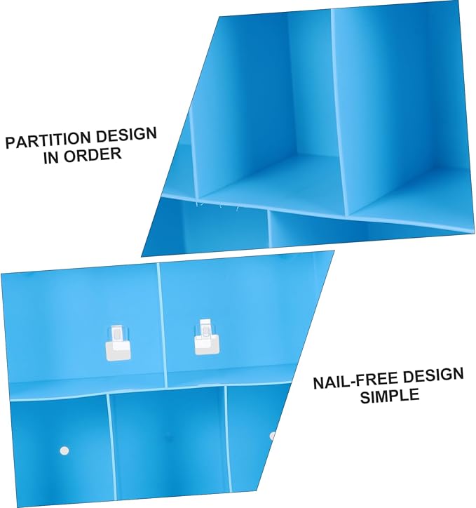 SOLUSTRE 1pc Wall Mounted Storage Rack Nail Shelf for Bathroom Kitchen Living Material Easy Installation Space Saving Organizer