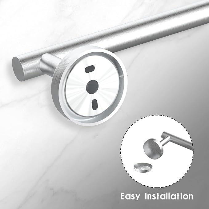 Newfun 16 Inch Brushed Nickel Bathroom Towel Bar, 2Pcs Towel Racks for Bathroom Rod Classic SUS304 Stainless Steel Bathroom Towel Holder Wall Mounted