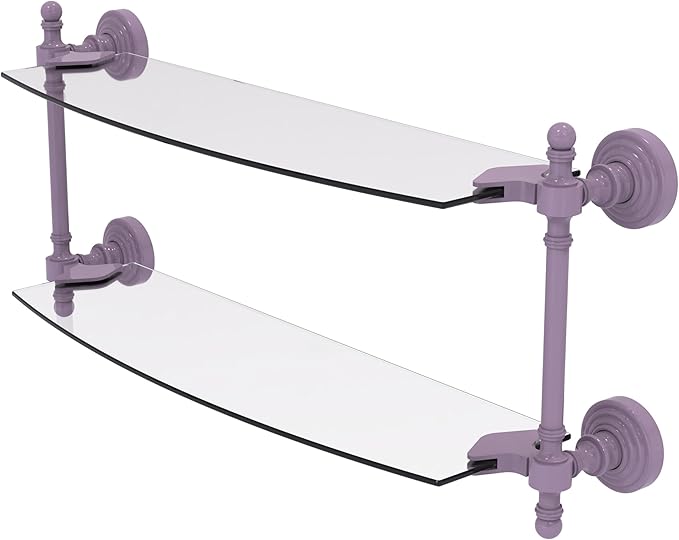Retro Wave Collection Two Tiered Glass Shelf