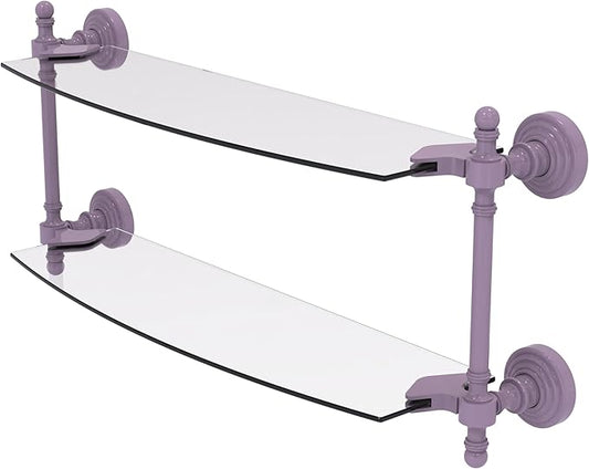 Retro Wave Collection Two Tiered Glass Shelf