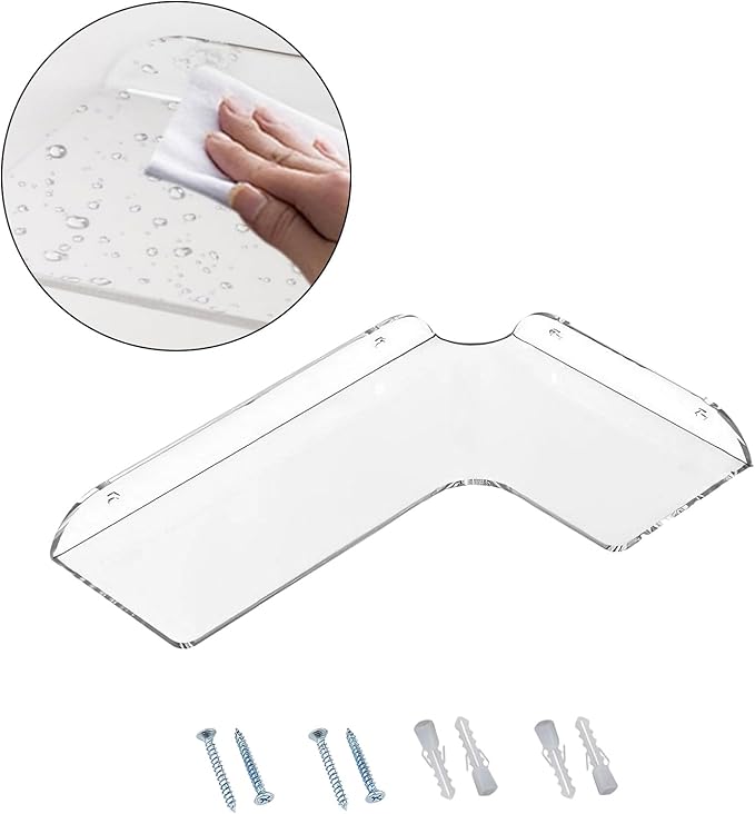 Long-Lasting Acrylic Corner Shelf for Bathroom Kitchen Living Room Storage Living Shelf