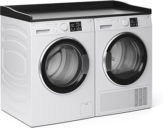 OAKHAM HOME Washer Dryer Countertop 54" W x 27.5"D Washer Dryer Topper with Non-Slip Pads Laundry Countertop for Laundry Room Organization and Storage, Black