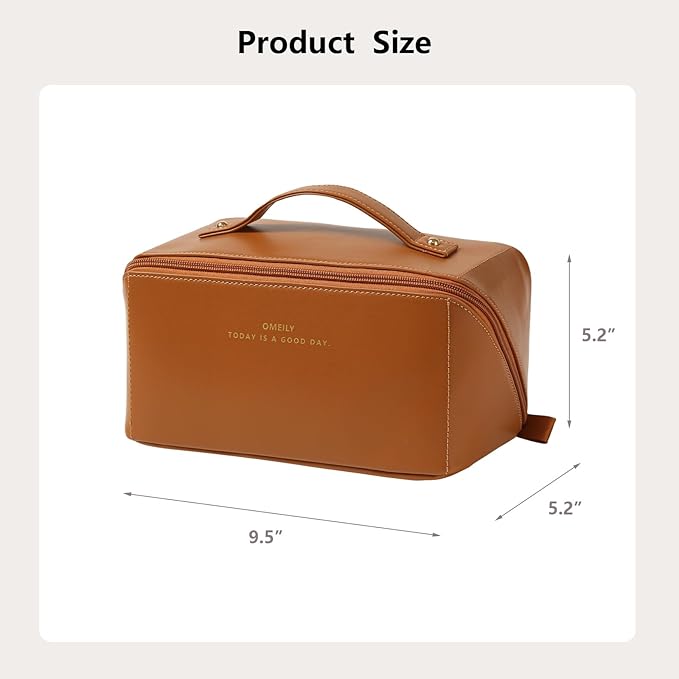 Omeily Travel Makeup Bag Toiletry Bag for Women Large Cosmetic Travel Bag Makeup Storage Box Skincare Organizer Vanity Organizer Bag Multi-Function Makeup Organizer with Compartments Travel essentials