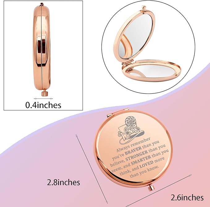WSNANG Willy Musical Inspired Gift Chocolate Makeup Mirror for Fans and Musical Lover Chocolate Lover Gift (WW Mirror)