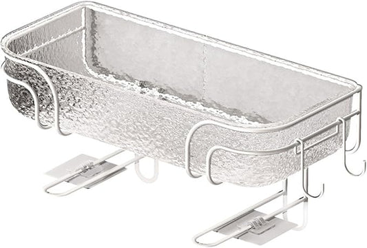 Wall Mounted Bathroom Shelves Adhesive Bathroom Shelf Functional Hanging Storage Holder Rack for Home Decors Home Decors Accessory