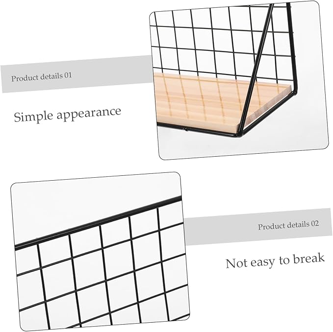 VALICLUD Multifunctional Wall-Mounted Storage Rack Shelves for Bathroom Kitchen Decorative Wall Shelf Black