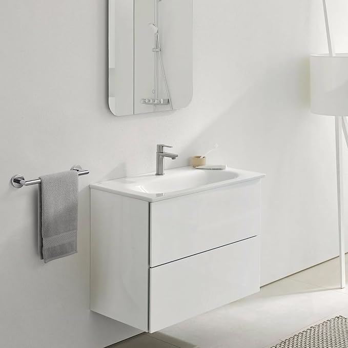 JunSun Bathroom Towel Bar 9 Inch Polished Chrome Towel Racks Wall Mount Bath Hand Towel Holder Modern Home Decor Towel Rods Bathroom Hardware Stainless Steel Towel Hangers Towel Rail Single Towel Bars