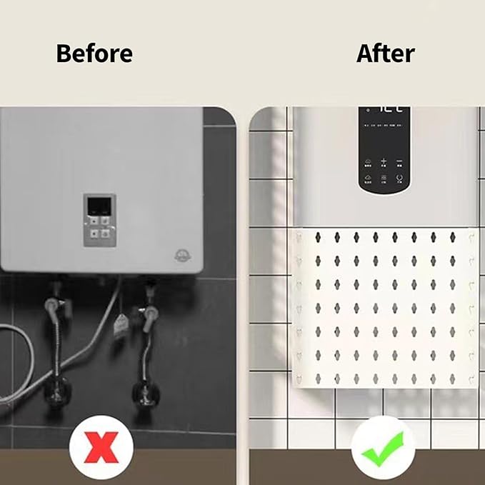 ABS Wall Mounted Bathroom Shelf Adhesive Without Drilling Easy Installation Protective Pipe Covers Storage Rack ABS Pipe Protective Covers