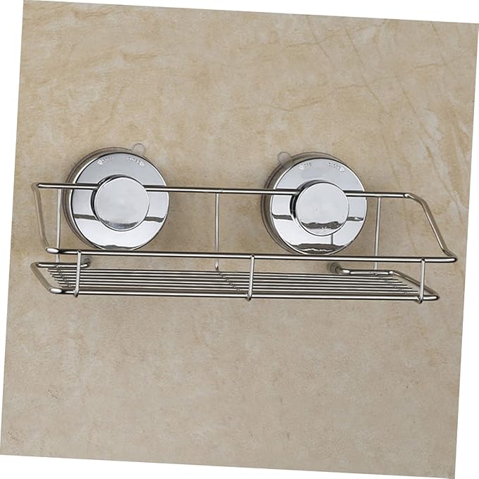 DECHOUS Wall Mounted Cup Bathroom -Saving Organizer for Kitchen and Toilet Silver Wire Rack for Easy Storage and Tidy Arrangement
