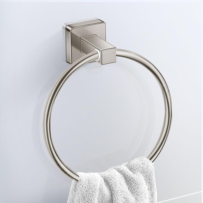 Bathroom Hardware Accessories Set 4 Pieces, Brushed Nickel Stainless Steel Towel Bar Set, Includes 20In Towel Bar, Towel Ring, Robe Towel Hooks,Toilet Paper Holder, Bathroom Towel Rack Set