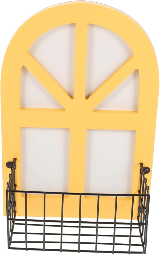 PRETYZOOM Wall Mounted Retro Storage Basket Single Placement Rack for Home Decoration Multi Purpose Organizer Shelf for Bathroom Living Room and Bedroom Easy Installation