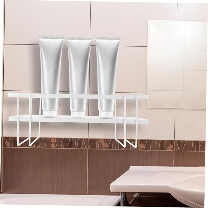 Garneck Over Toilet Storage Shelf Bathroom Organizer Design Space-Saving Rack for Bathroom Essentials White Color