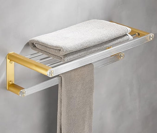 Towel Rack Toilet Gold Bath Towel Rack Bathroom Towel Pendant Set, A Type - Bath Towel Rack