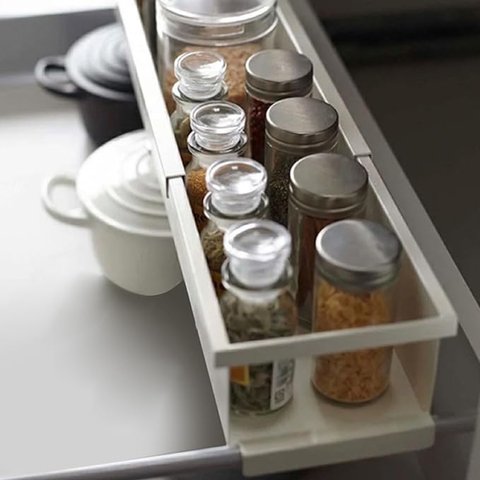Multifunction Bathroom Shelf Extendable Design Carbon Steel Build Simple Installation Brackets Ideal for Kitchen Storage Retractable Shelf