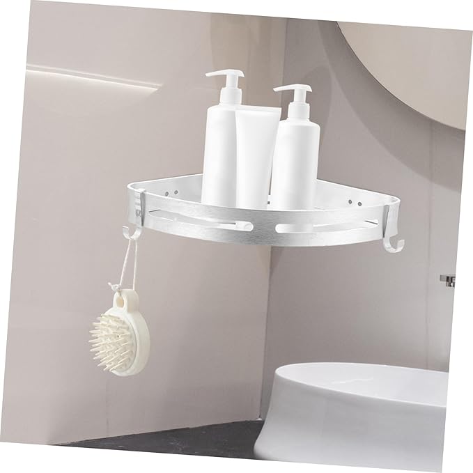 MAGICLULU Wall-Mounted Storage Rack Space Aluminum Shelf for Bathroom and Kitchen Easy to Install Silver Finish for Organizing Toiletries and Towels