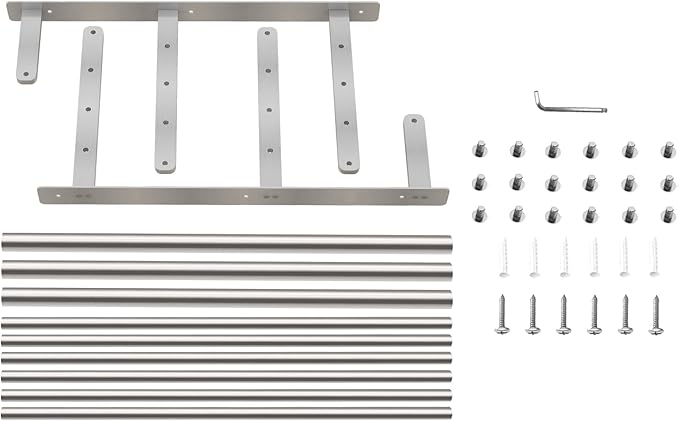 BETHOM Towel Shelf for Bathroom Wall Mounted, 3-Tier Hotel Style Towel Rack with Towel Bars, Brushed Nickel Towel Racks for Bathroom Lavatory, 16 Inch
