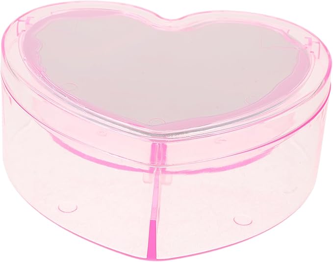 ABOOFAN Boys and Girls Hair Accessories Organizer Box Heart-Shaped Double Layer Storage Container Jewelry Case Girls Hair Clip Holder for Children Desktop Storage