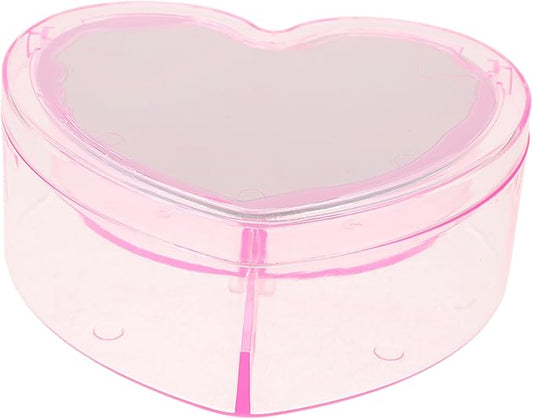 ABOOFAN Boys and Girls Hair Accessories Organizer Box Heart-Shaped Double Layer Storage Container Jewelry Case Girls Hair Clip Holder for Children Desktop Storage