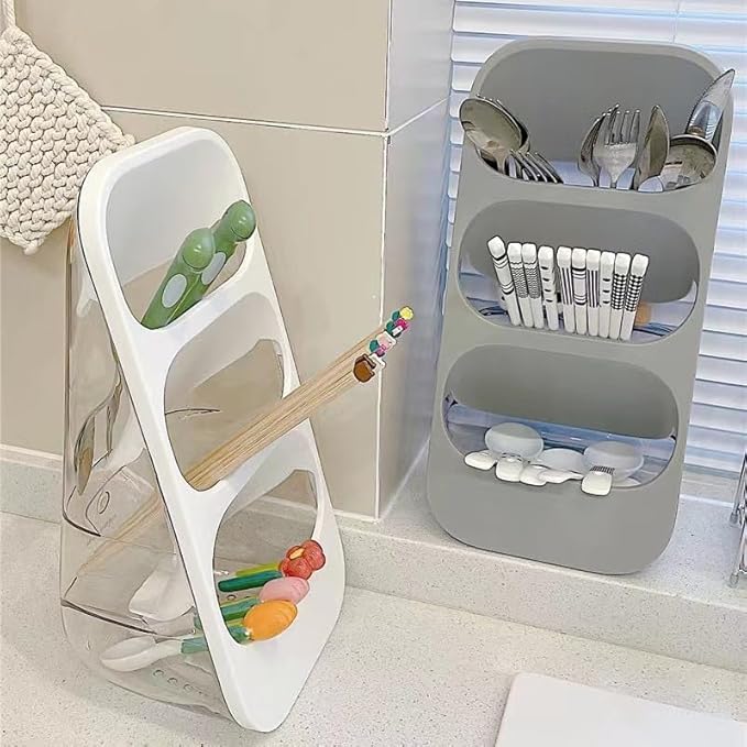 Brrnoo 3 Tier Acrylic Storage Organizer for Cosmetics Brush Jewelry, Makeup Organizer Display Rack Holder for Vanity Countertop, Multipurpose Display Case