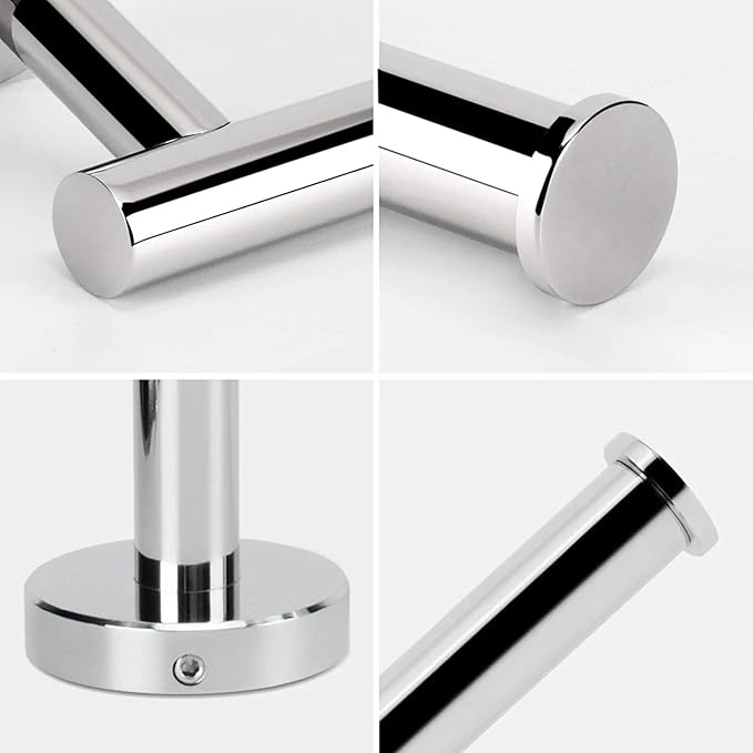 NearMoon Bathroom Toilet Paper Holder, Premium SUS304 Stainless Steel Rustproof Wall Mounted Toilet Roll Holder for Bathroom, Kitchen (4 Pack, Chrome Finish)