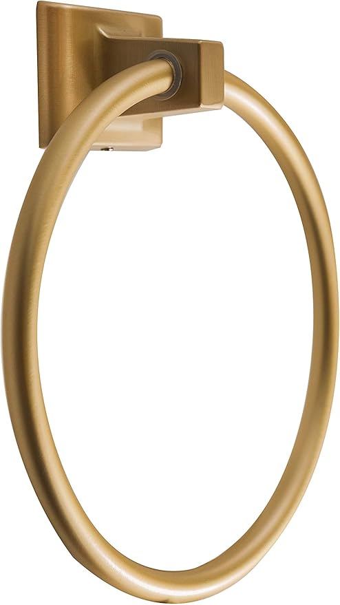 SENTO Cellar Classic Bathroom Accessories Set, Heavy Duty Metal Bath Hardware Set Wall Mounted, Includes Robe Hook, Standard Toilet Paper Holder, Towel Ring, 24” Towel Bar (4-Piece, Satin Brass)