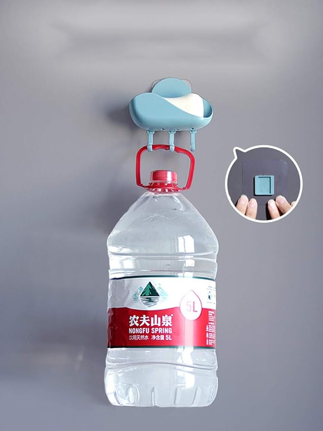 WFF 4 Piece Bathroom Soap Shelf, Bathroom Amenities, Drain Toilet Multifunctional Soap Shelf, with Suction Cup, Wall Hanger, (Color : D)