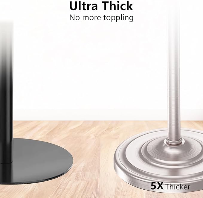 Nickel Bath Hand Towel Holder Stand,Stainless Steel 16 Inch Free Standing Towel Rack,Heavy Weight Towel Bar for Bathroom Vanity Countertop &Kitchen