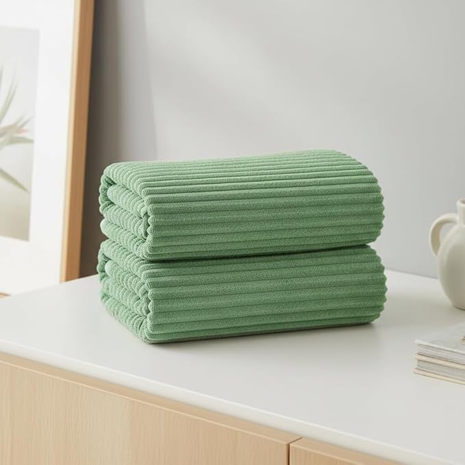 Oversized Bath Sheets 40x80 Inches Extra Large Bath Towels for Adults Super Soft Quick Dry Highly Absobent Microfiber Shower Towels for Bathroom, Pool, Gym, Yoga Towel(Sage Green, 2Piece)