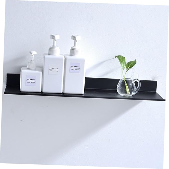 Zerodeko 2pcs Floating Wall Shelf for Bathroom Metal Shelves Wall Mount Storage Rack Long Floating Toiletries Display